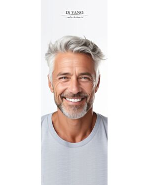 Textilfahne A1 lang 42 x 120 cm DiVANO Man Happy